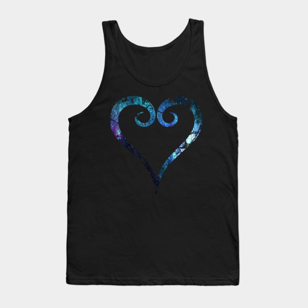 Kingdom Hearts Heart grunge galaxy Tank Top by DRKNT